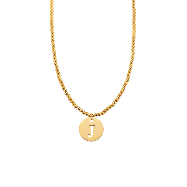 By Shir Luxury necklave beads with letter (gold-plated)