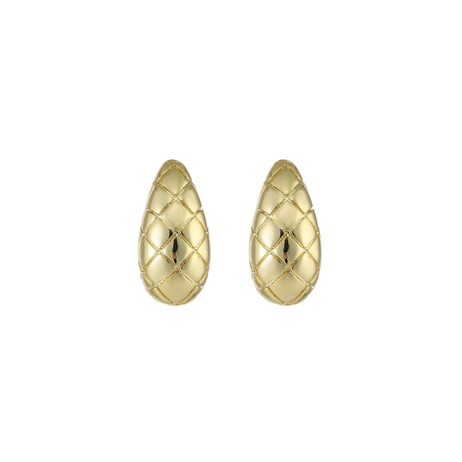 By Shir Oorbellen luxe stripe drop