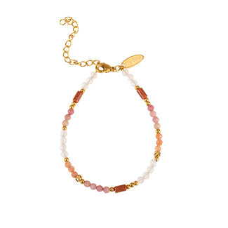 By Shir Armband edelstaal happy pink