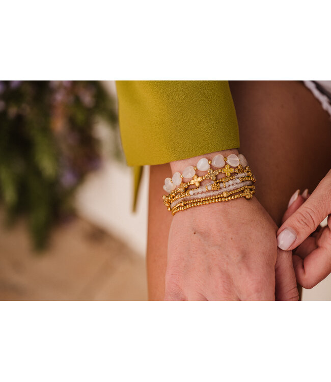 By Shir Beaded bracelet bohemian white