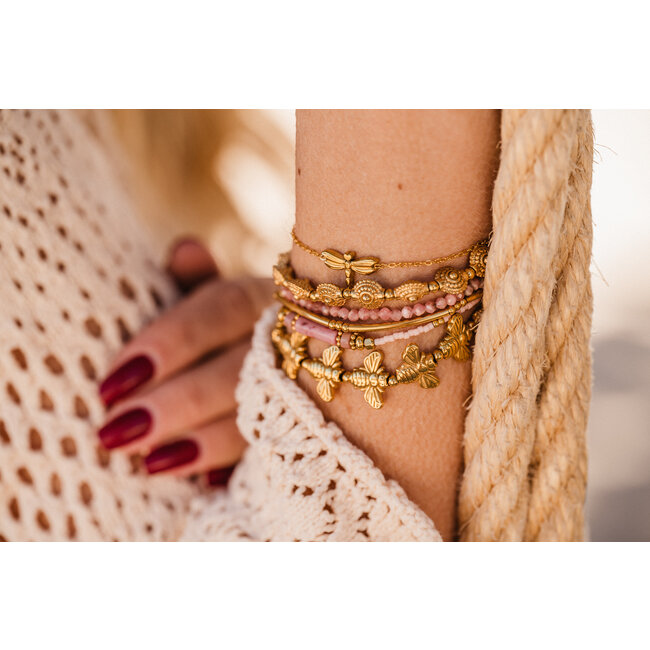 By Shir armband edelstaal libelle