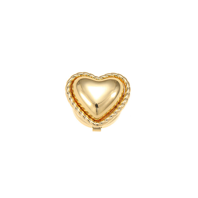 By Shir Cufflink heart