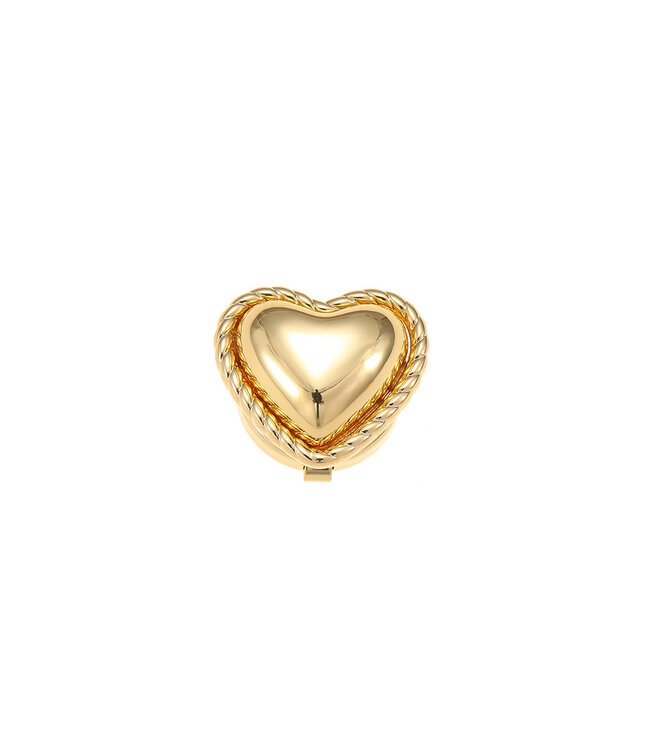 By Shir Cufflink heart