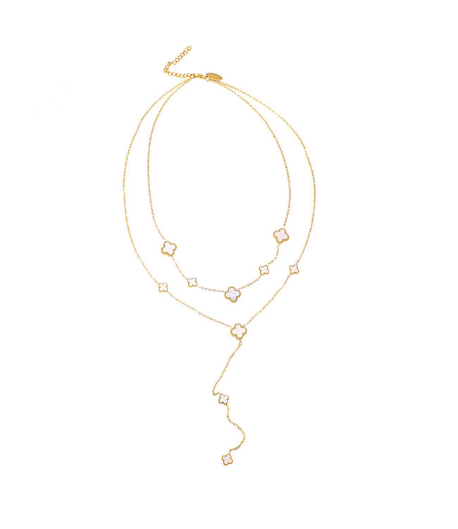 By Shir Luxury double clover necklace