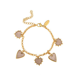 By Shir Armband Luxus Herz Champagner