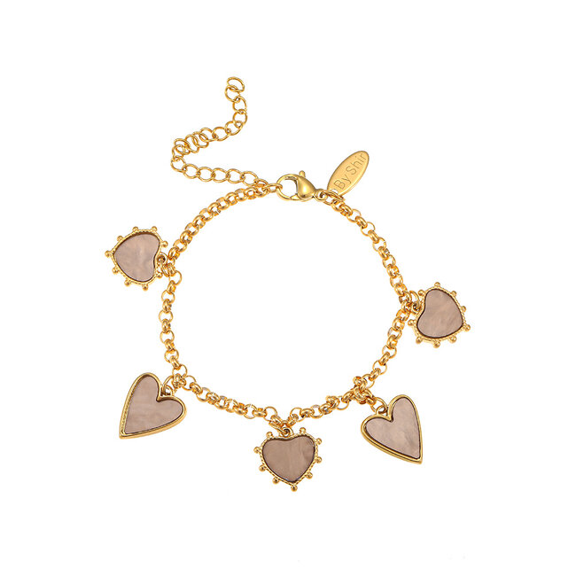 By Shir Armband luxe hart champange
