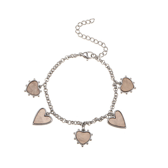 By Shir Armband luxe hart champange