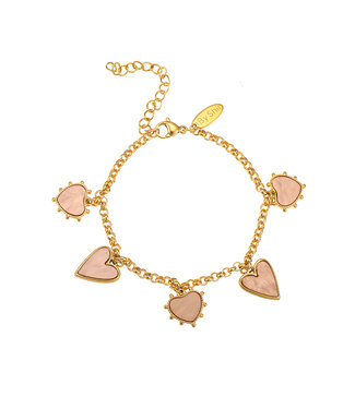 By Shir Armband luxe hart brown