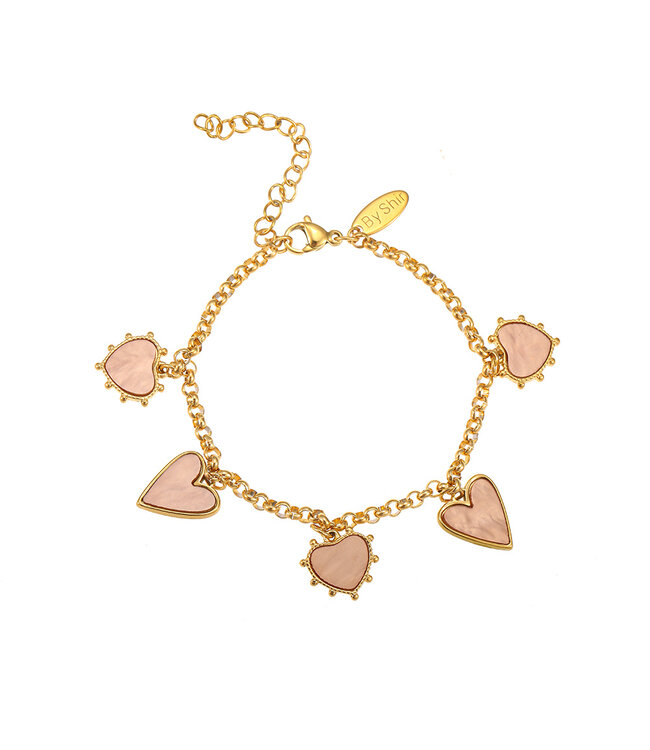 By Shir Armband luxe hart brown