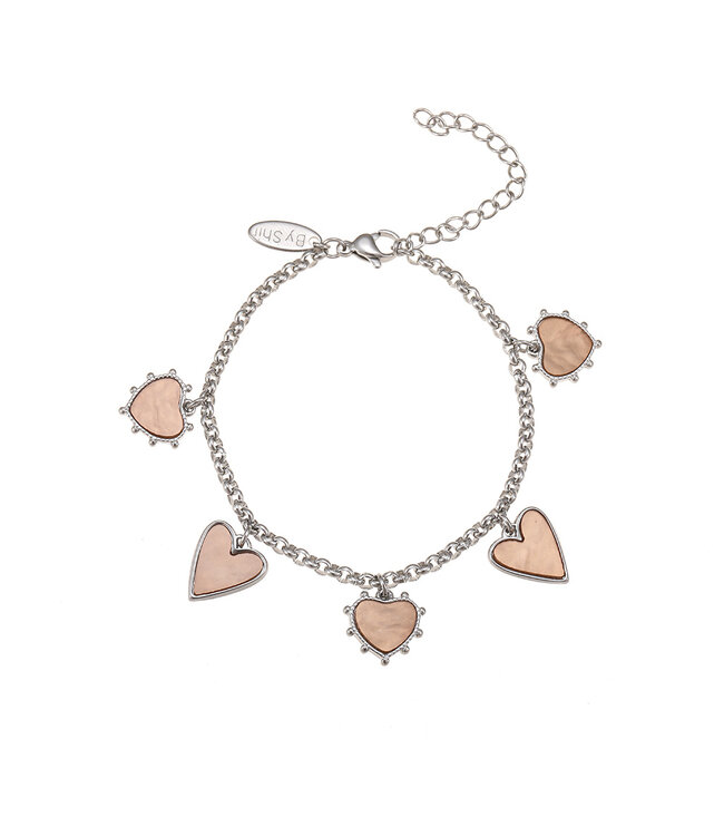 By Shir Armband luxe hart brown