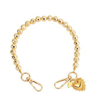 By Shir Telefoon koord discoball goudkleurig