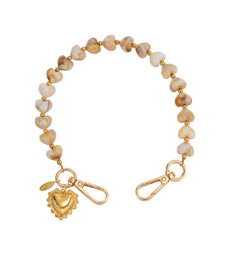 By Shir Telefonkabel Herz beige