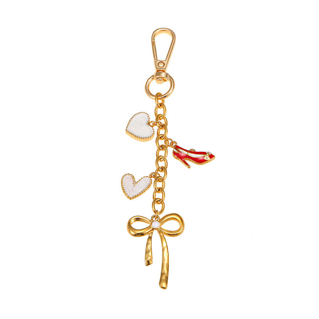 By Shir Bag charm white with bow