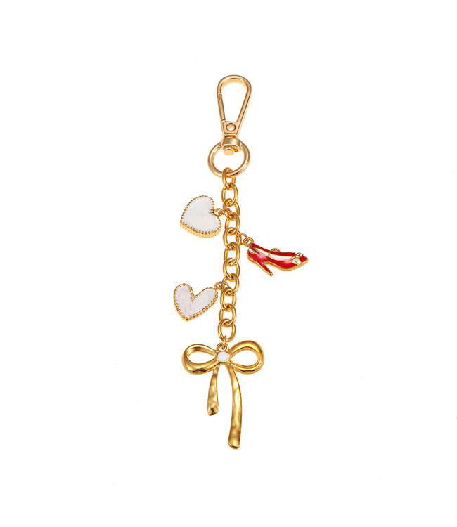 By Shir Bag charm white with bow