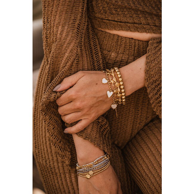 By Shir Luxury heart bracelet white