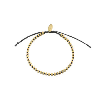 By Shir Armband Edelstahl Würfel schwarz