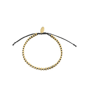 By Shir Armband Edelstahl Würfel schwarz