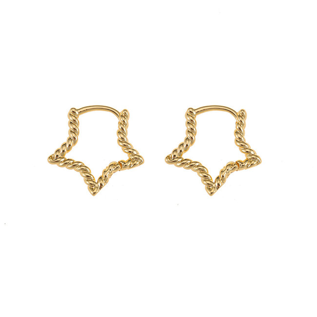 By Shir Small star earrings