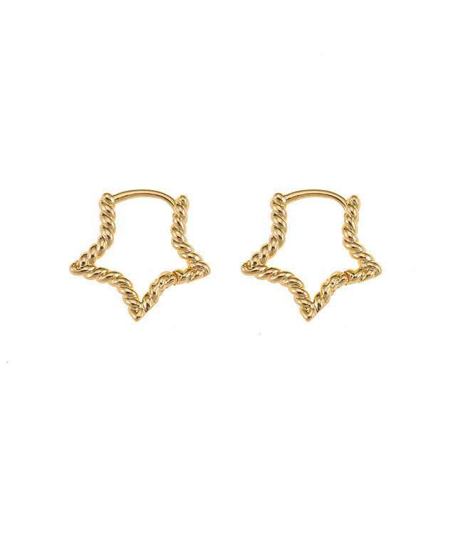 By Shir Small star earrings