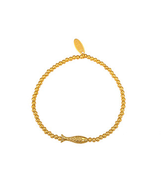 By Shir Armband mit Perlen in Form eines Fisches