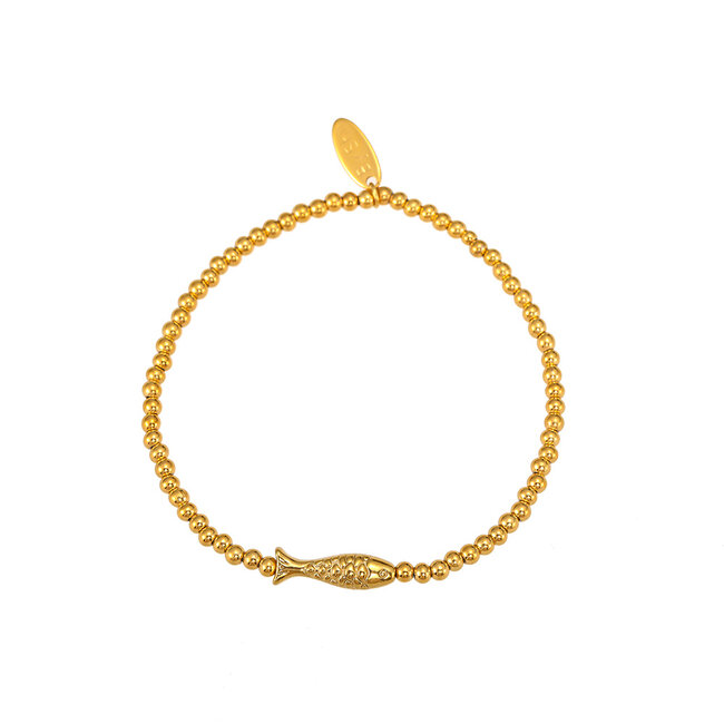 By Shir Armband mit Perlen in Form eines Fisches