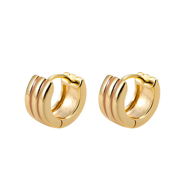 By Shir Small striped earrings