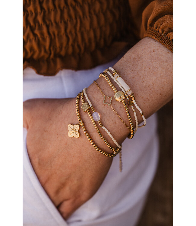 By Shir Armband edelstaal clover