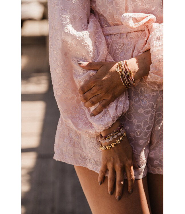 By Shir Armband luxe bohemian rose