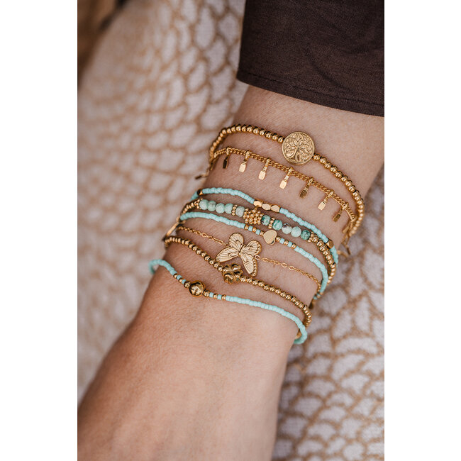 By Shir Armband aus Edelstahl mit Sprenkeln