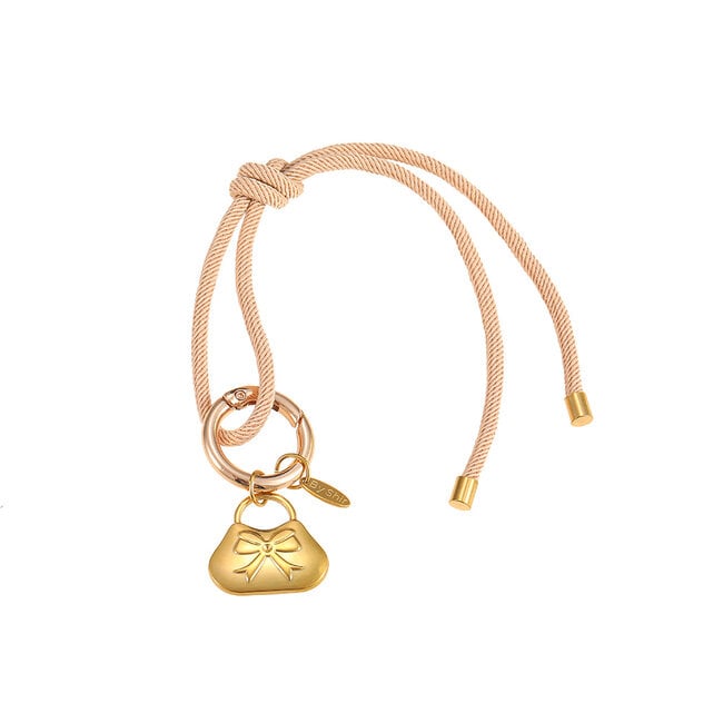 By Shir Beige bag hanger cord bag
