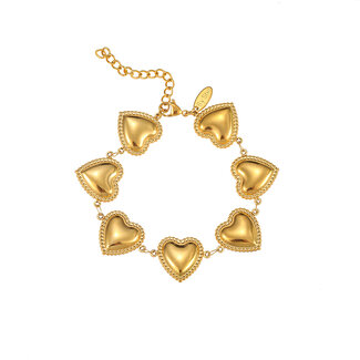 By Shir Luxury heart-shaped ball bracelet