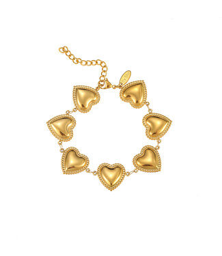 By Shir Luxury heart-shaped ball bracelet
