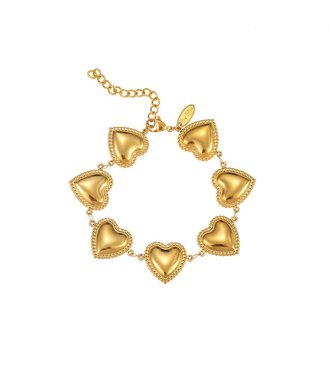 By Shir Luxury heart-shaped ball bracelet