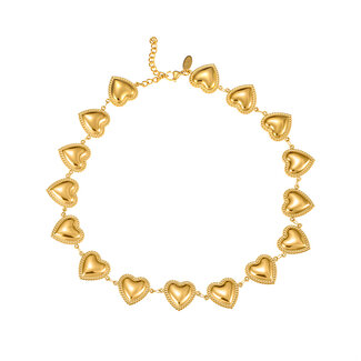 By Shir Luxury heart bead necklace