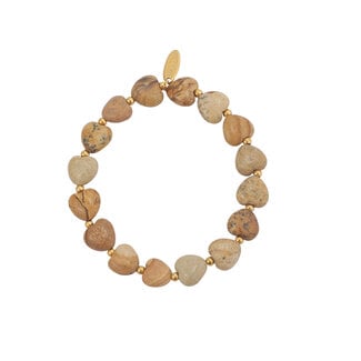 By Shir Luxury heart bracelet Picture Jasper