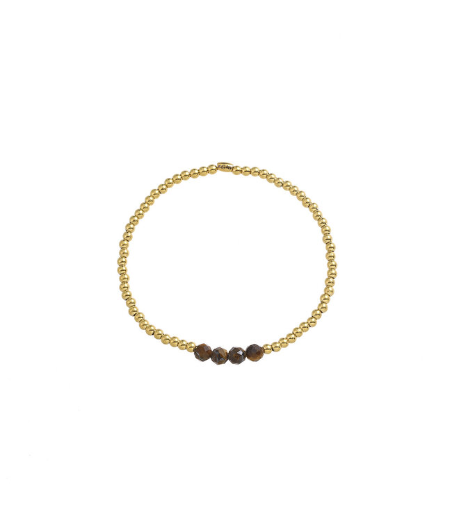 By Shir Bracelet kids stainless steel beads Tiger's Eye