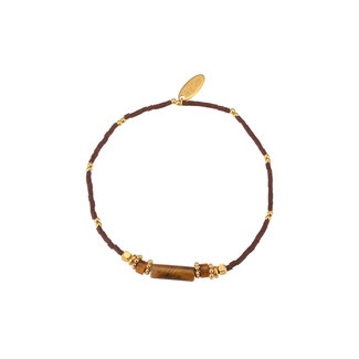 By Shir Bracelet beads rod Tiger's eye