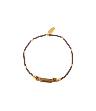 By Shir Bracelet beads rod Tiger's eye