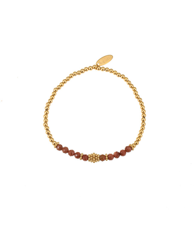 By Shir Bracelet beads bohemian Goldstone