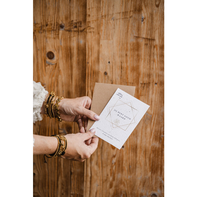 By Shir Wenskaart Jij bent goud waard