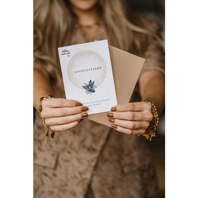 By Shir Wenskaart Gefeliciteerd