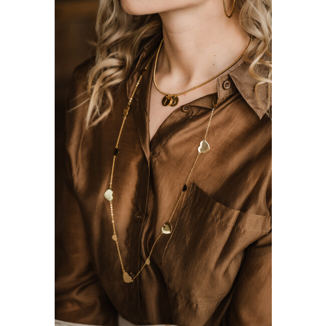 By Shir Chain luxury long big heart