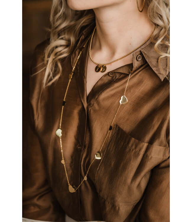 By Shir Chain luxury long big heart