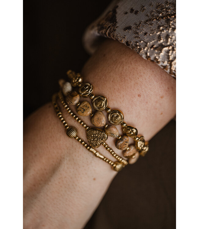 By Shir Armband luxe hart picture jaspis