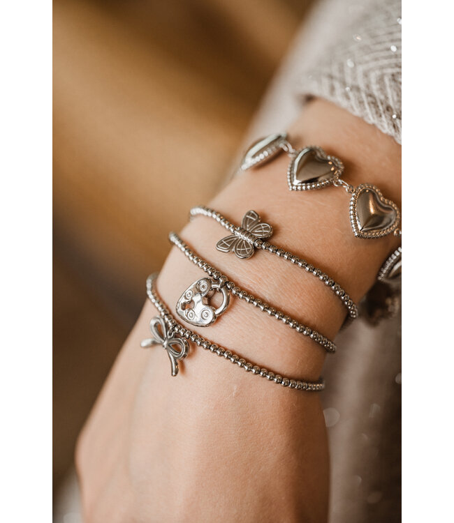 By Shir Armband Luxus Herzchen Kügelchen