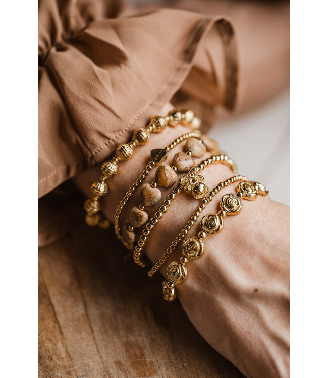 By Shir Armband luxe hart picture jaspis