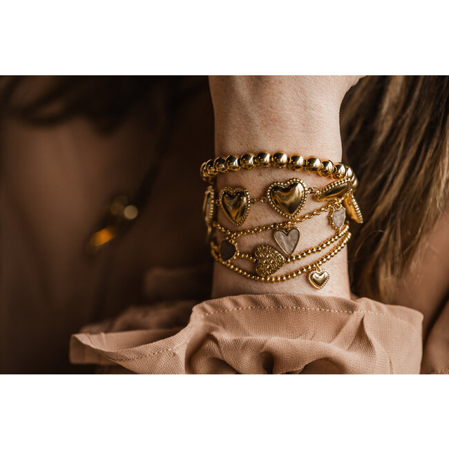 By Shir Armband Perlen Herzchen Kügelchen