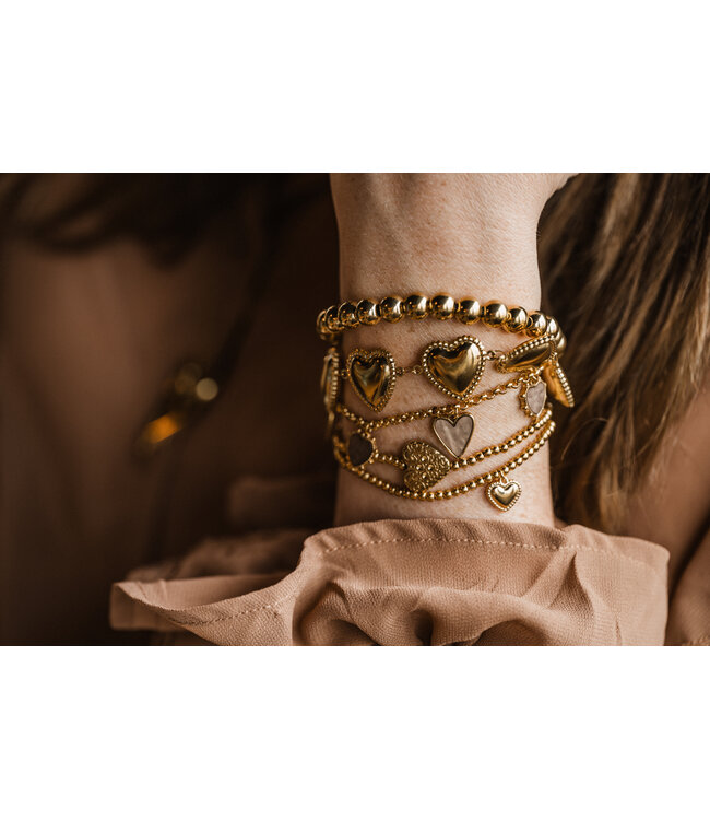 By Shir Armband Perlen Herzchen Kügelchen