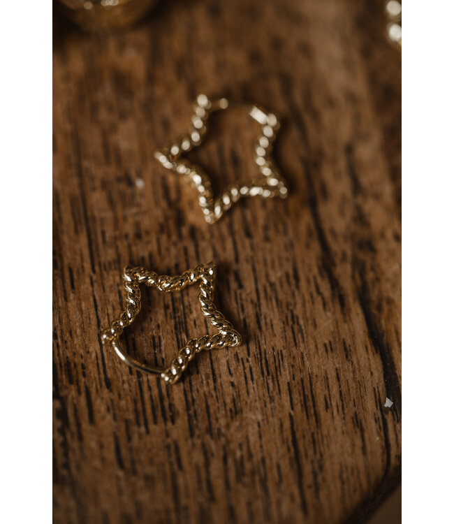 By Shir Small star earrings