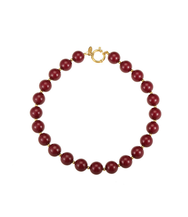 By Shir Luxury Bead Necklace Red